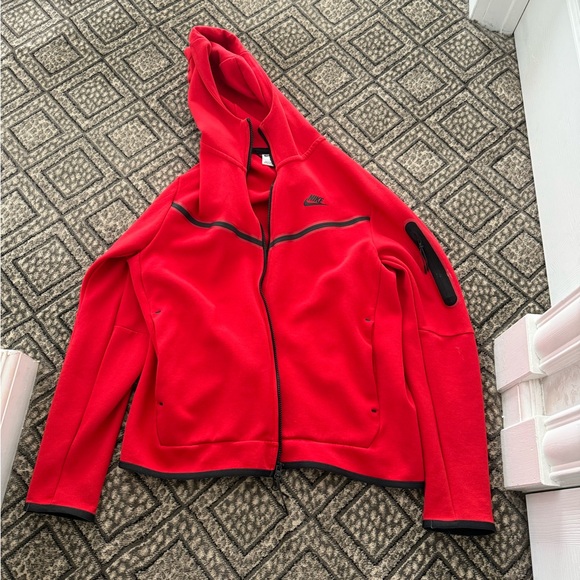 Nike Red and Black Hoodie